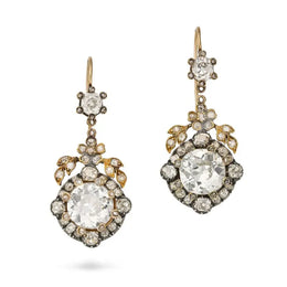 5.78 Ct Vintage Round Cut Diamond Use For Jewerlly 14K Yellow Gold Plated Diamond Earrings Unique Design 
