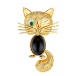 4.05 Ct  Emerald, Ruby, Black Onyx Cut Diamond  Lab Grown Diamond 14K Gold Plated Diamond Brooch Cut Brooch Diamond Use For Jewerly 