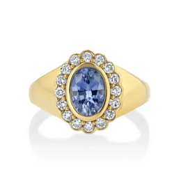 2.20 Ct Oval & Round Cut Diamond Lab Created Diamond 14K Gold Yellow Plated Diamond Ring Engagement Unique Designer 