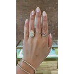 Art deco engagement ring with antique cut diamond and vintage elegance
