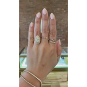 Art deco engagement ring with antique cut diamond and vintage elegance