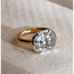 diamond and pink engagement ring, pink diamond engagement ring
