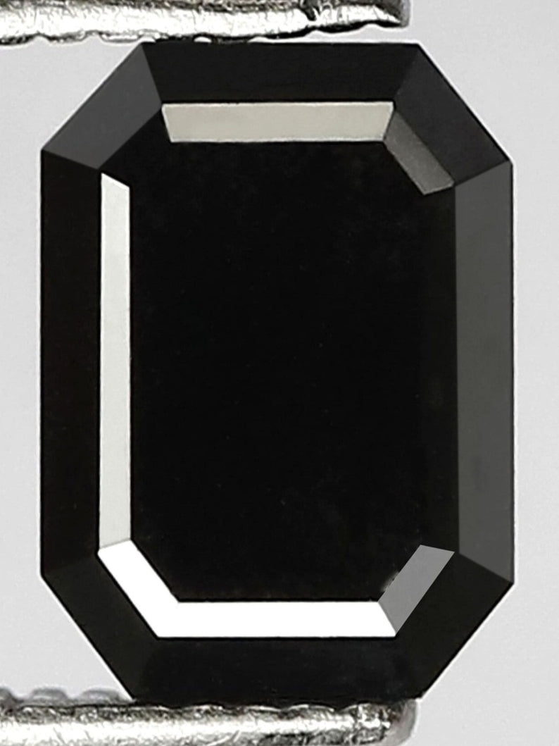 2.87 Carat Natural Emerald Shape Loose Black Diamond