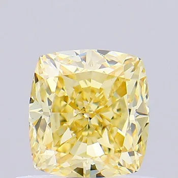 Cushion Cut Fancy Yellow Lab Grown Diamond