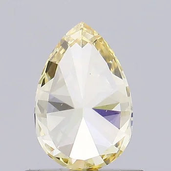 Pear Shape Fancy Yellow Cvd Diamond Loose