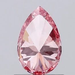 Lab Created Pink Color Pear Shape Diamond