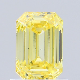 0.80 Carat Fancy Emerald Cut Lab Grown Diamond | Fancy Intense Yellow Color Diamond For Personalized Jewelry - Jay Amar Gems