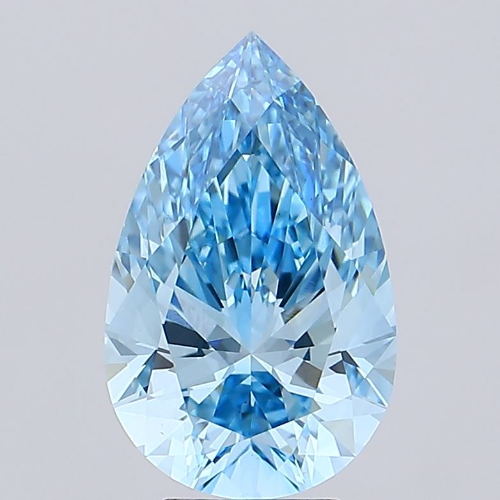 0.90 Carat Loose Pear Cut Diamond | Fancy Shape Lab Created Diamond | VS1 Clarity Blue Diamond For Pendant