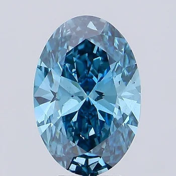 0.10 Carat Blue Oval Cut Lab Diamond