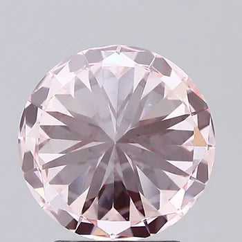 2.62 ct Round Cut Lab-grown Diamond | Fancy Intense Pink Color VVS2 Clarity | Conflict free diamond