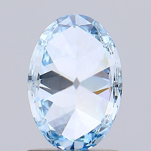 0.91 Carat Modified Oval Cut Loose Lab Grown Diamond | Fancy Vivid Blue Color | VVS2 Clarity Loose Diamond l Engagement Ring Diamond Gift For Her