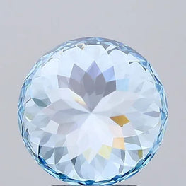 1.00 CT Round Portugal Cut Loose Lab Grown Diamond | Fancy Vivid Blue Color Lab Created Diamond | VS1 Clarity CVD Diamond Diamond For Custom Ring