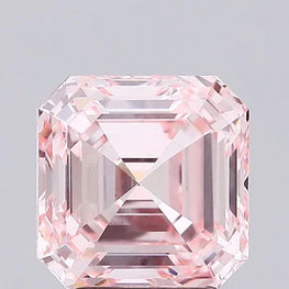 Fancy Intense Pink Asscher Shape Lab Created Diamond