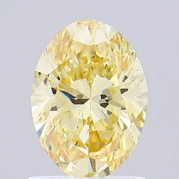 Fancy Intense Yellow Cvd Oval Shape Diamond