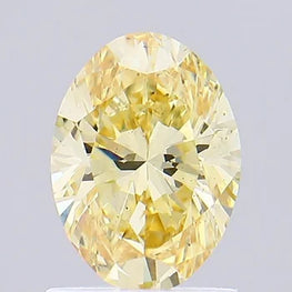 Fancy Intense Yellow Cvd Oval Shape Diamond