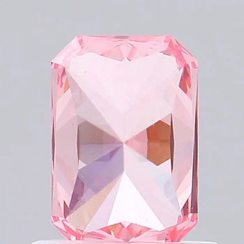 0.80 CT Radiant Shape Lab Grown Vivid Pink Diamond