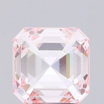 Fancy Intense Pink Asscher Shape Lab Created Diamond