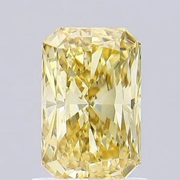 1Ct Radiant Shape Fancy Intense Yellow Cvd Diamond