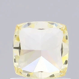 0.82Ct Cushion Cut Fancy Yellow Cvd Diamond