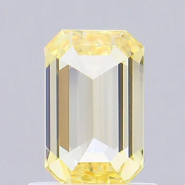 0.88Ct Emerald Intense Yellow Lab Grown Diamond