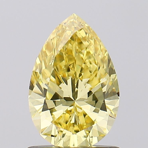 0.90 Carat Pear Shape Fancy Yellow Color Lab Grown Diamond | Diamond For Personalized Gift - Jay Amar Gems