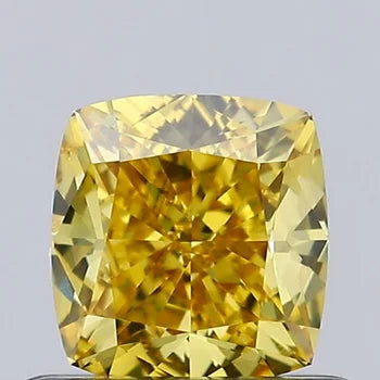 Cushion Cut Vivid Yellow Lab Grown Diamond