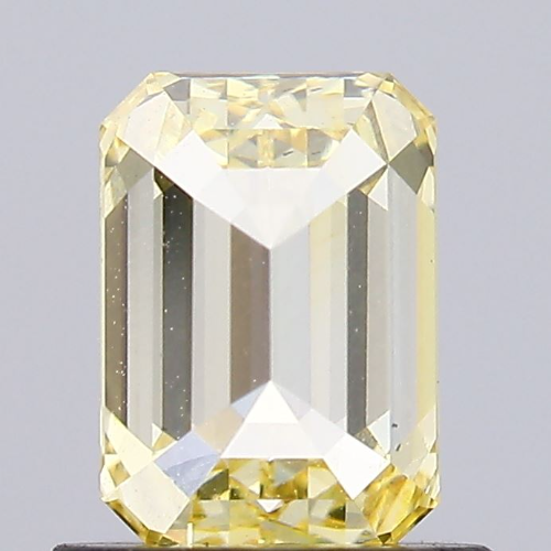 0.90 Carat Emerald Shape Fancy Yellow Color Lab Grown Diamond | Diamond For Personalized Gift - Jay Amar Gems