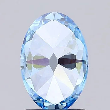 1.06 Carat Modified Oval Cut Loose Lab Grown Diamond | Fancy Vivid Blue Color | VS1 Clarity Loose Diamond l Engagement Ring Diamond Gift For Her