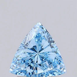 Trilliant Shape Fancy Blue Lab Created Diamond