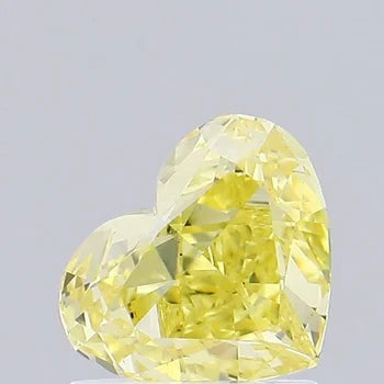 Vivid Yellow Heart Shape Lab Grown Diamond