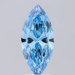 Marquise Shape Fancy Vivid Blue Lab Created Diamond