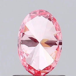 Fancy Vivid Pink Oval Shape Lab Created Diamond