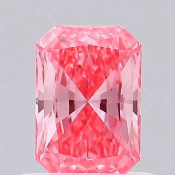 0.80 CT Radiant Shape Lab Grown Vivid Pink Diamond