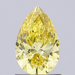 0.92 Carat Pear Shape Diamond | Fancy Yellow Color Lab Grown Diamond | Personalized Ring - Jay Amar Gems