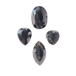 Multi Shape Black Natural Diamond