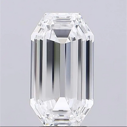 4.03 Ct CVD lab grown diamond in modified octagon step cut, geometric loose diamond with step facets for custom engagement ring or fine jewelry