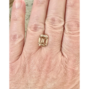 5.01 Ct fancy light brown lab grown diamond in cushion brilliant cut, sparkling loose diamond for custom engagement ring or luxury fine jewelry