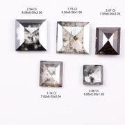 7 to 9 MM Salt And Pepper Diamond Lot Lab Grown Diamond Princess Cut Diamond For Jewerly