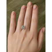 4.02 Ct Antique Asscher Cut Lab Grown Diamond Vintage Step Cut Statement Stone
