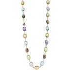 0.58 Ct genuine multicolour gemstone pendant necklace with soft mixed colors and elegant design, ideal for delicate fine jewelry and everyday styling