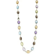 0.58 Ct genuine multicolour gemstone pendant necklace with soft mixed colors and elegant design, ideal for delicate fine jewelry and everyday styling