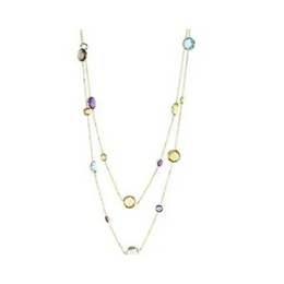 0.85 Ct multicolour gemstone pendant necklace with soft colorful tones and elegant design, perfect for delicate fine jewelry and stylish everyday wear