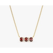 0.72 Ct genuine red gemstone pendant necklace with deep color and minimalist elegant design, perfect for everyday jewelry and gifting