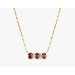 0.72 Ct genuine red gemstone pendant necklace with deep color and minimalist elegant design, perfect for everyday jewelry and gifting