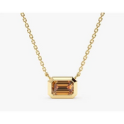 0.53 Ct genuine Brown gemstone pendant necklace with soft sparkle and elegant design, perfect for delicate fine jewelry and everyday styling