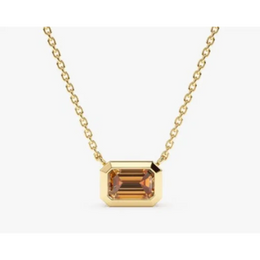 0.53 Ct genuine Brown gemstone pendant necklace with soft sparkle and elegant design, perfect for delicate fine jewelry and everyday styling