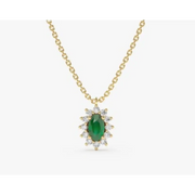 4.76 Ct Genuine Green Diamond Necklace Elegant Luxury Pendant Fine Jewelry Gift for Women