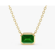 1.05 Ct Genuine Green Diamond Necklace Classic Minimalist Pendant Elegant Fine Jewelry for Women