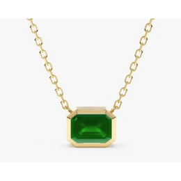1.05 Ct Genuine Green Diamond Necklace Classic Minimalist Pendant Elegant Fine Jewelry for Women
