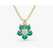 0.60 Ct genuine green gemstone pendant necklace with vibrant color and elegant design, ideal for fine jewelry and stylish everyday wear